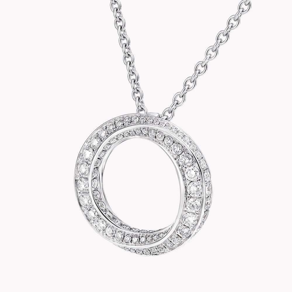 Spiral Pavé Diamond Pendant